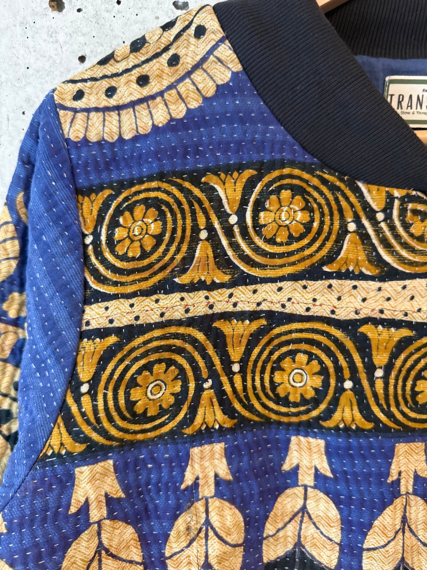 Nadia Kantha Bomber Jacket – Midnight Garden