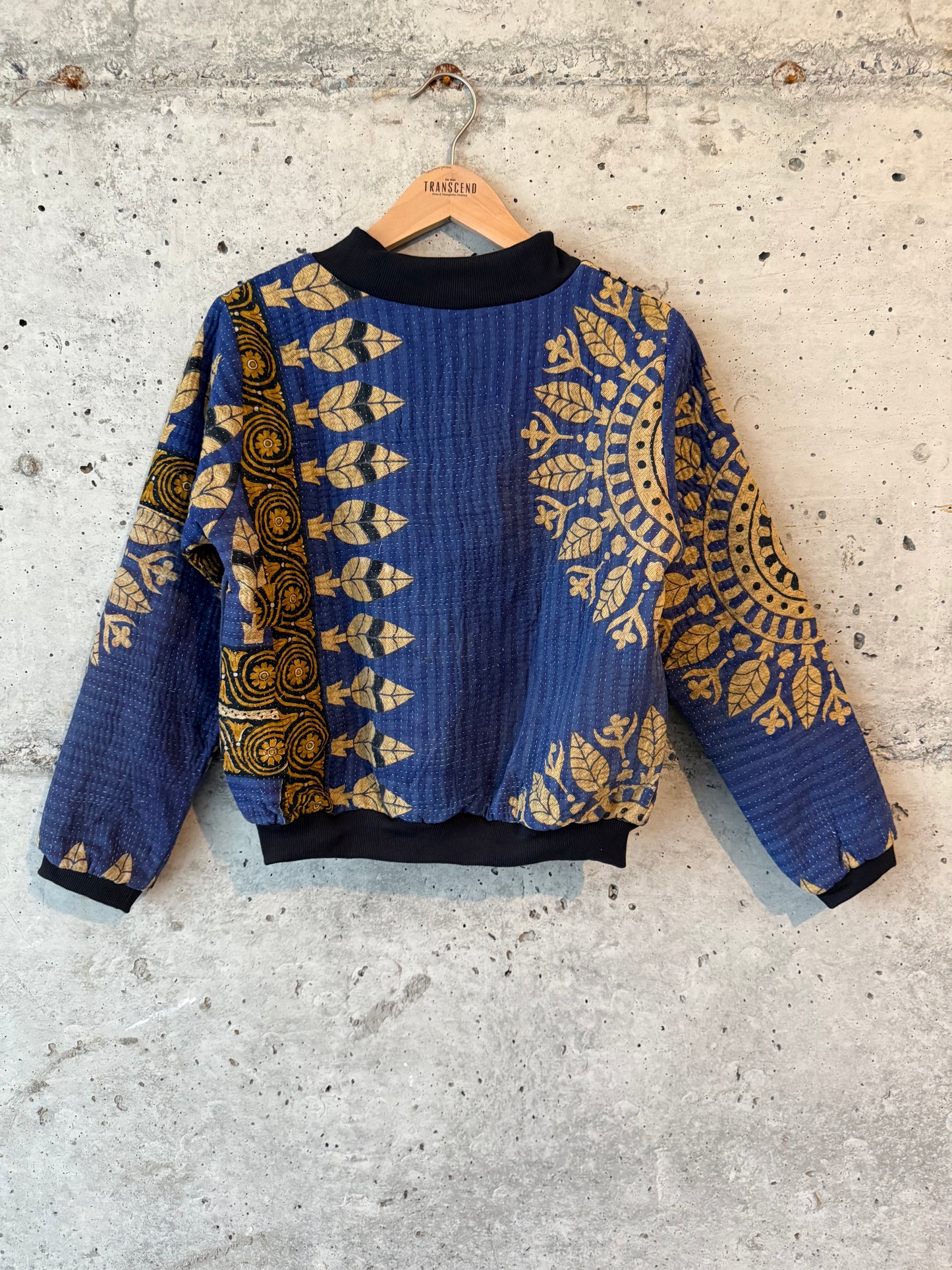 Nadia Kantha Bomber Jacket – Midnight Garden