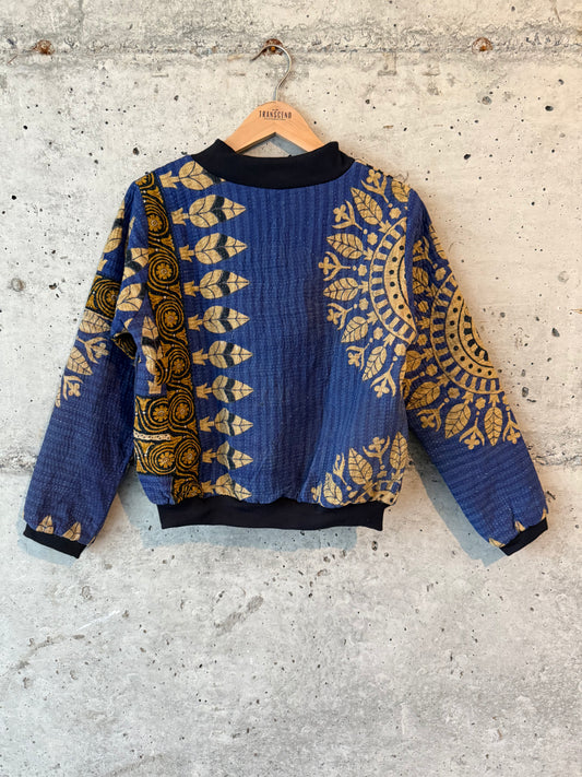 Nadia Kantha Bomber Jacket – Midnight Garden