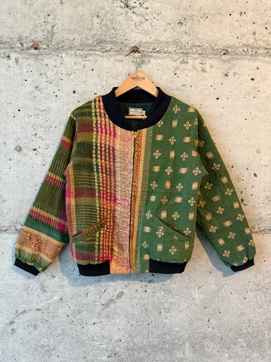 Nadia Kantha Bomber Jacket – Forest Dream