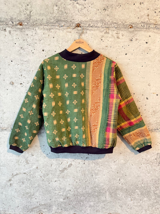Nadia Kantha Bomber Jacket – Forest Dream