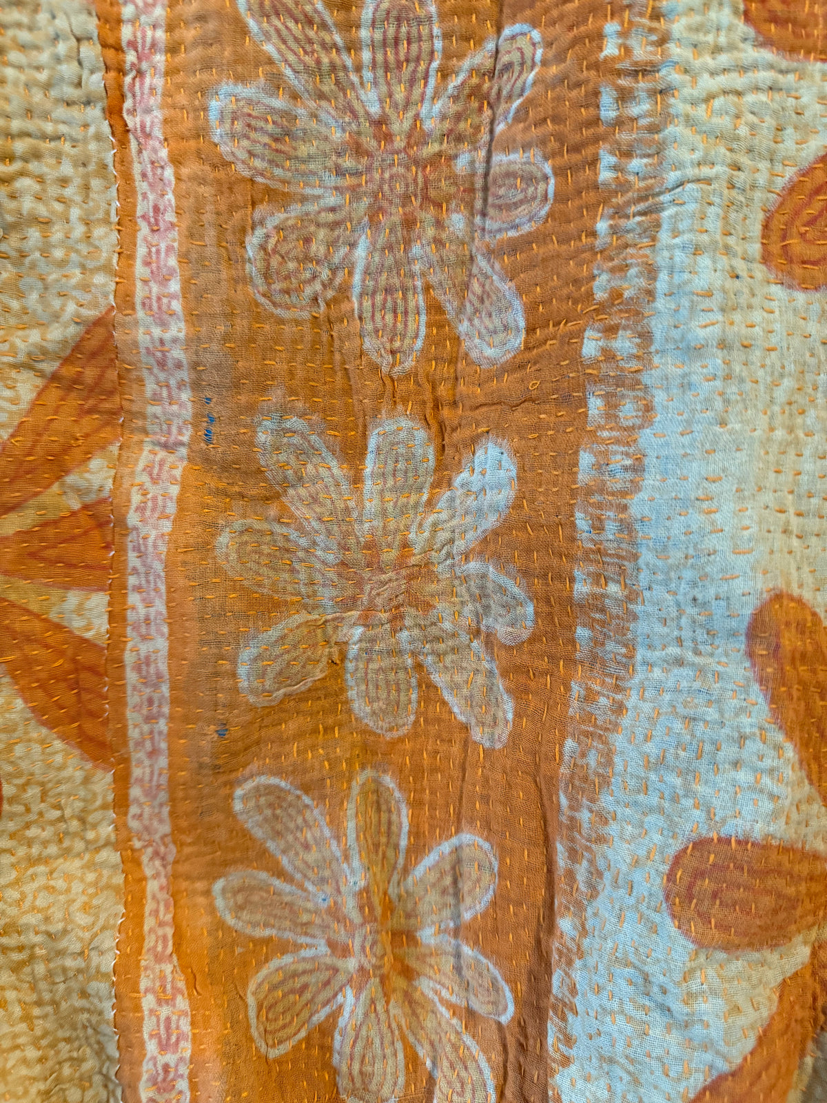 Nadia Kantha Bomber Jacket – Saffron Bloom