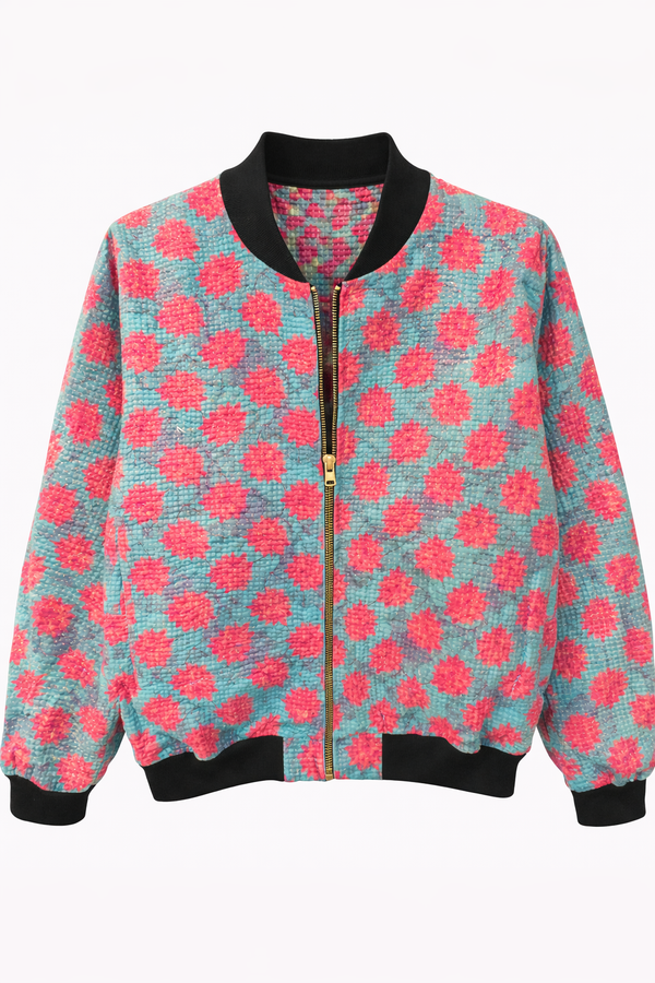 Liora Reversible Kantha Bomber - M