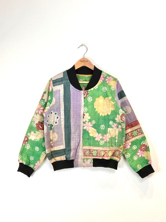 Sophia Reversible Kantha Bomber - New Leaf M