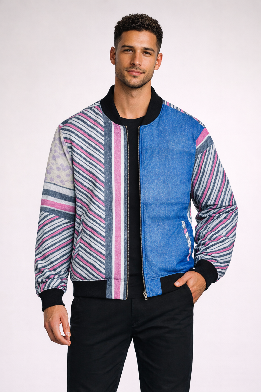 MEN'S Reversible Kantha Bomber - Sol - XL