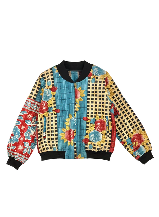 Sophia Reversible Kantha Bomber - New Leaf Heritage - M