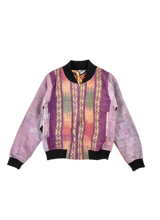 Sophia Reversible Kantha Bomber - November Dream - S