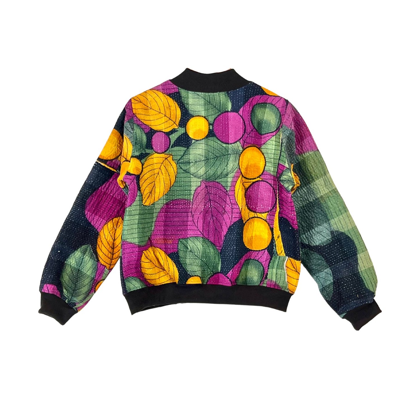 Sophia Reversible Kantha Bomber - November Woodland - M