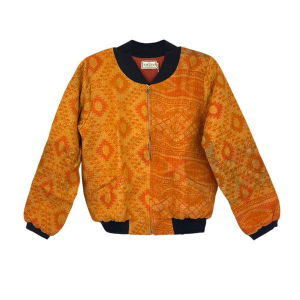 Nadia Bomber Jacket - Orange Diamond