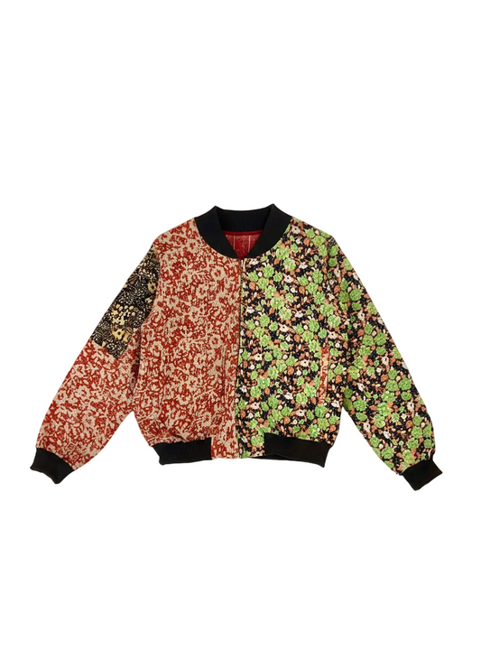 Sophia Reversible Kantha Bomber - Renewal Grove - M