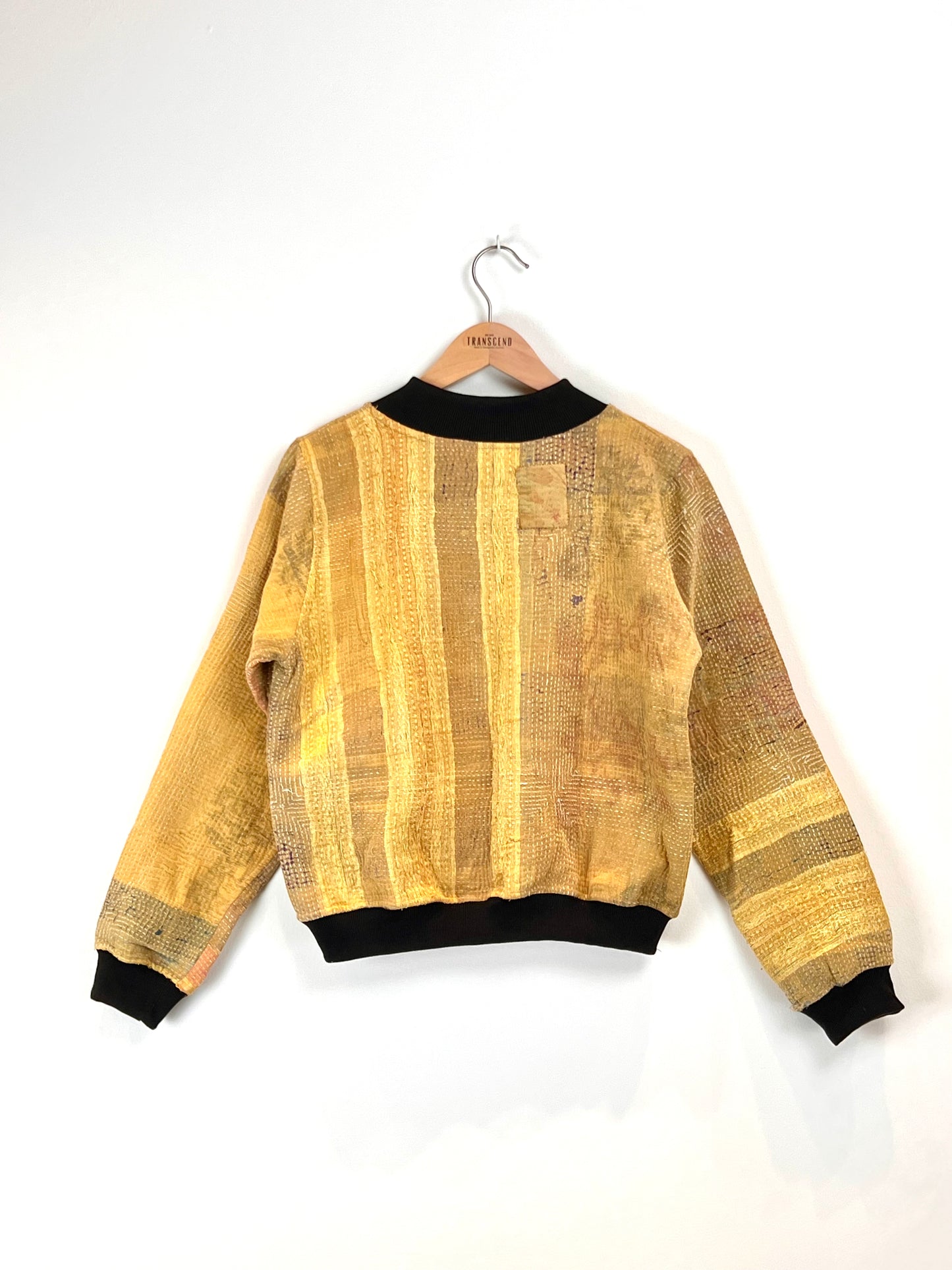 Sophia Reversible Kantha Bomber - Golden Gratitude - S