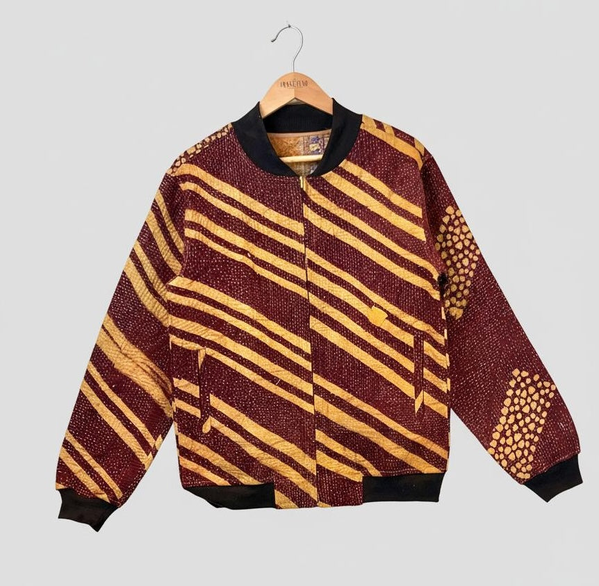 MEN'S Reversible Kantha Bomber - ⁠Farid - S