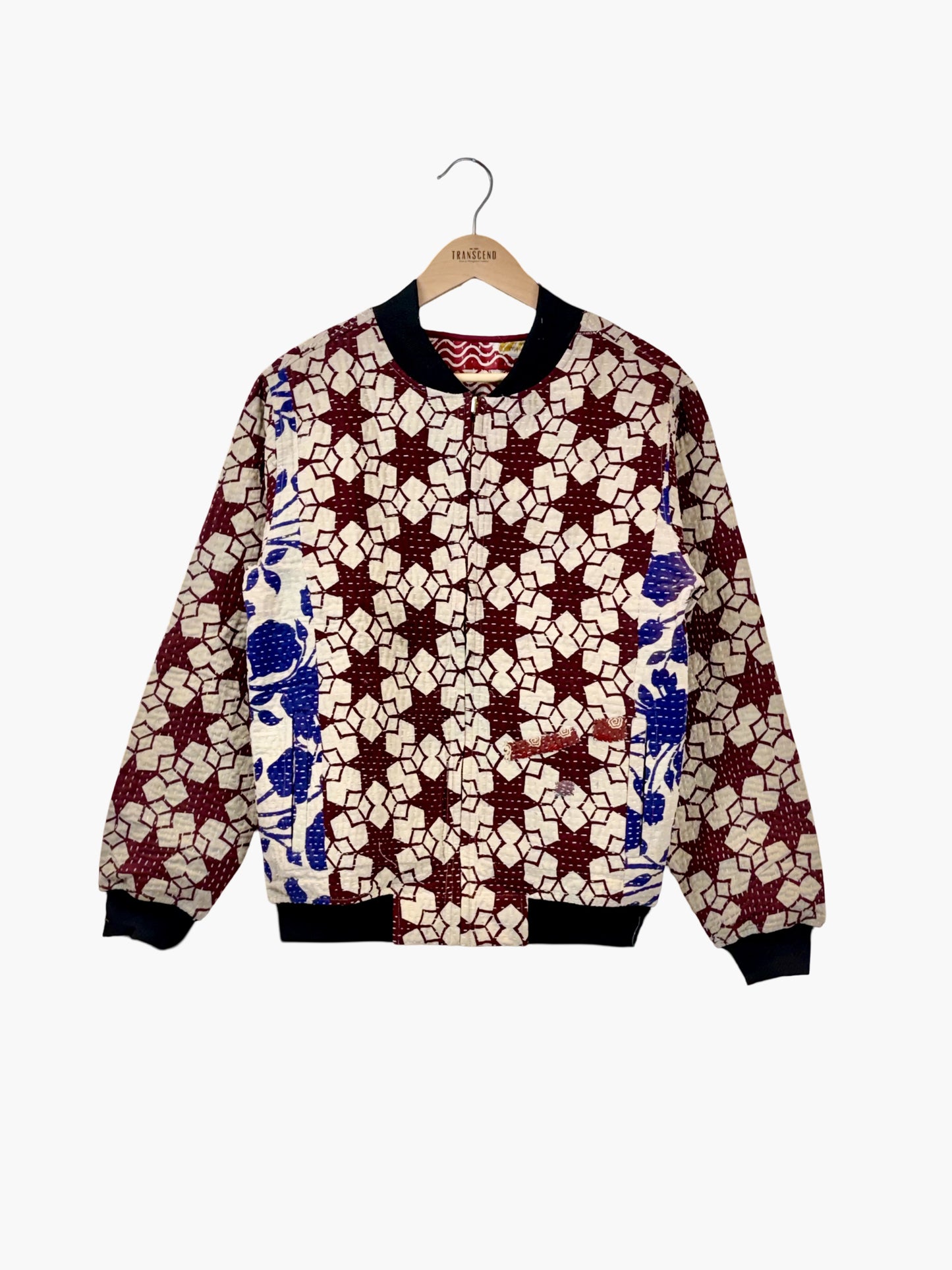 MEN'S Reversible Kantha Bomber - Navi - S