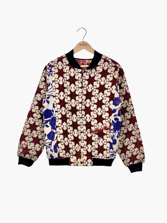 MEN'S Reversible Kantha Bomber - Navi - S