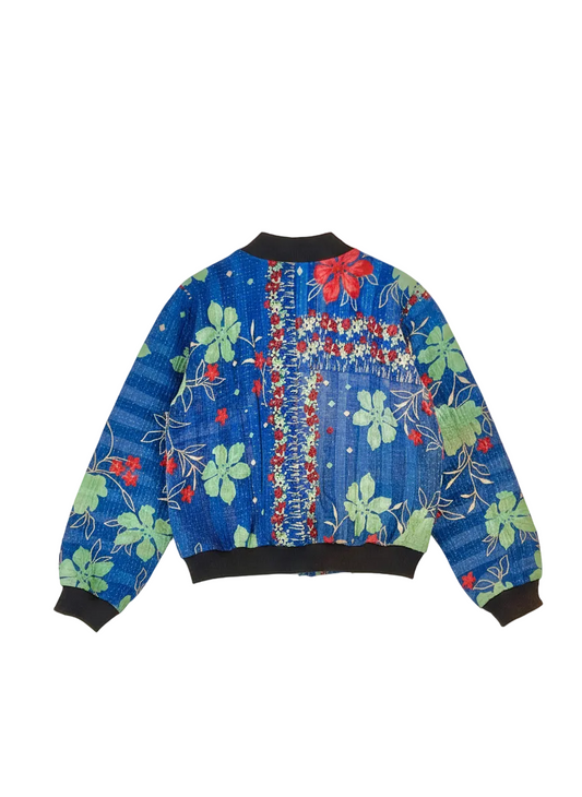 Sophia Reversible Kantha Bomber - Twilight Harvest - XL