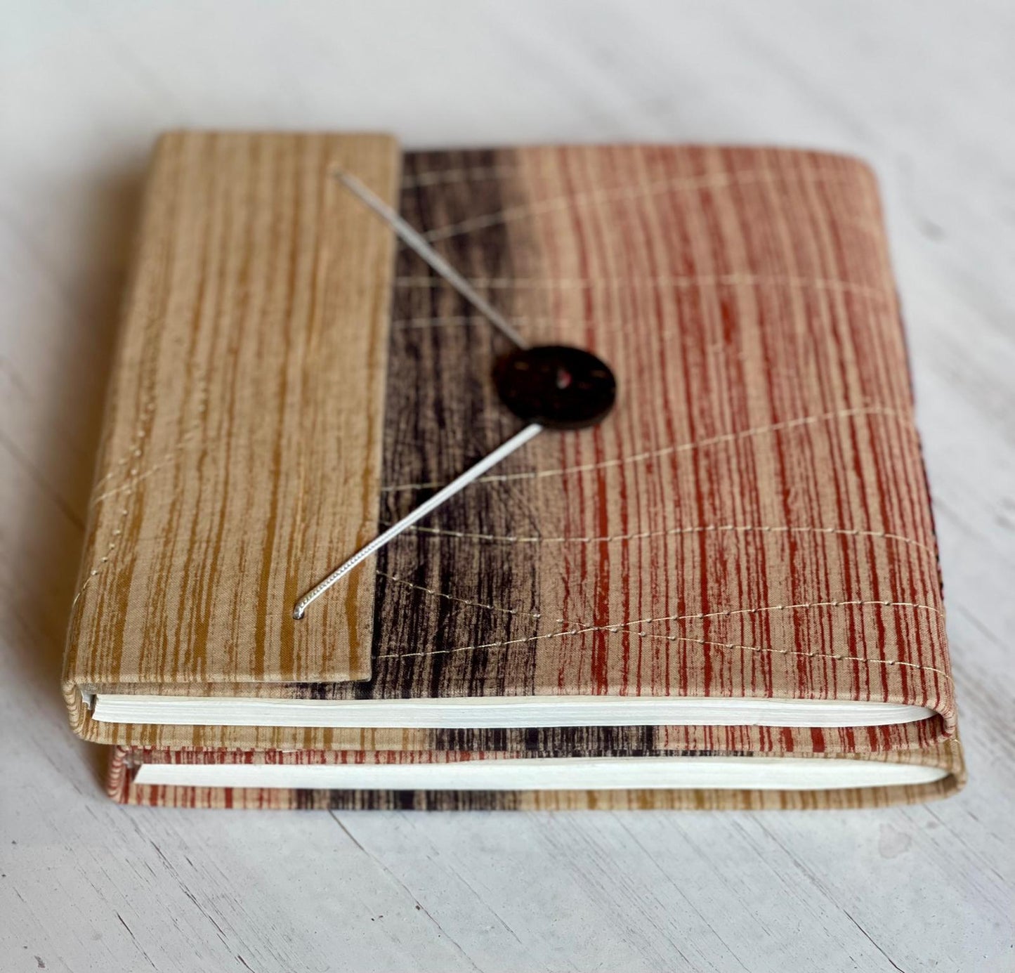 Woodsy Stripe Block Print Journal/Notebook