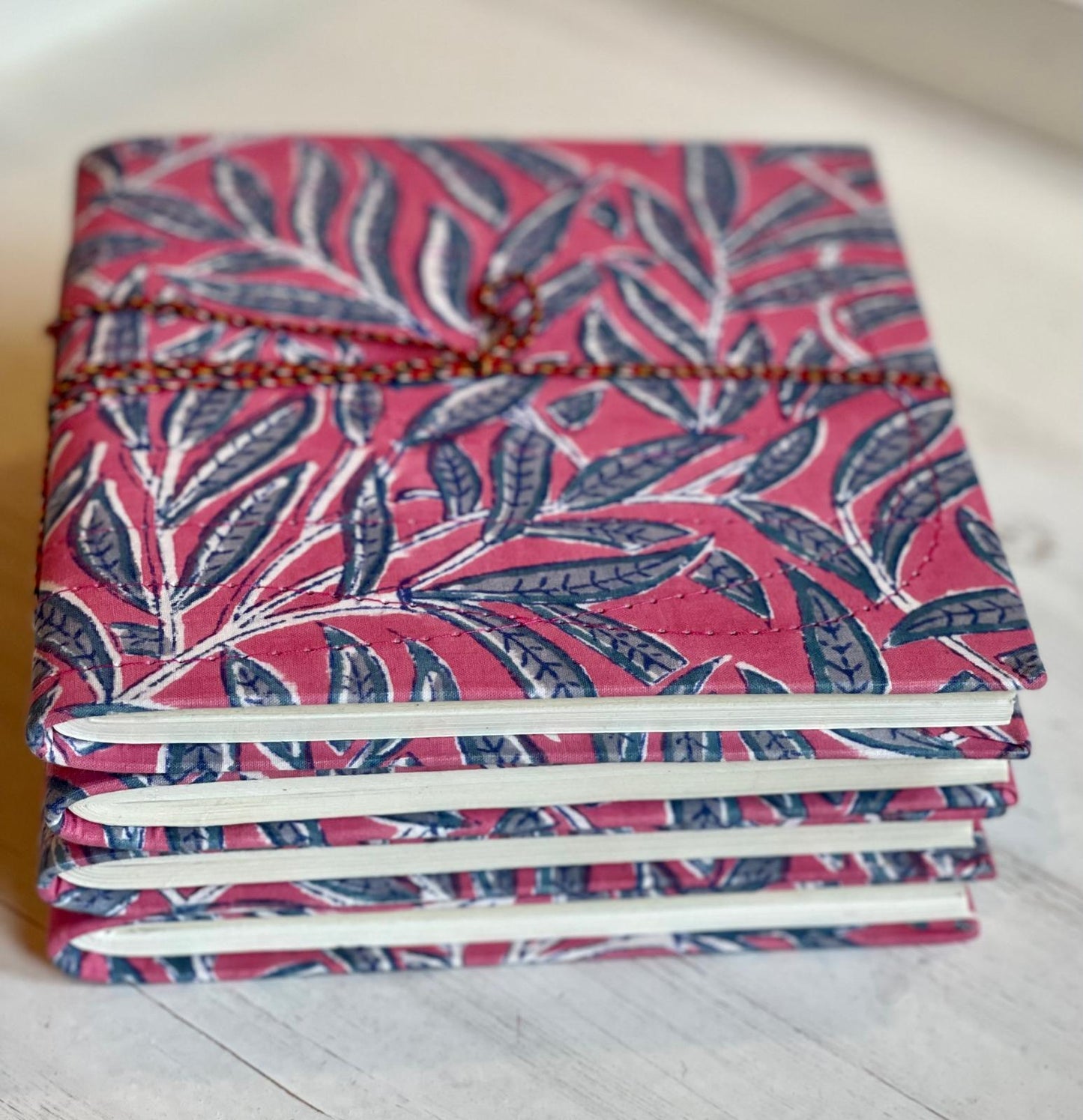 Pink & Blue Print Block Print Journal/Notebook