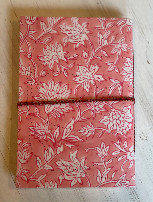 Pink Large Floral Block Print Journal/Notebook