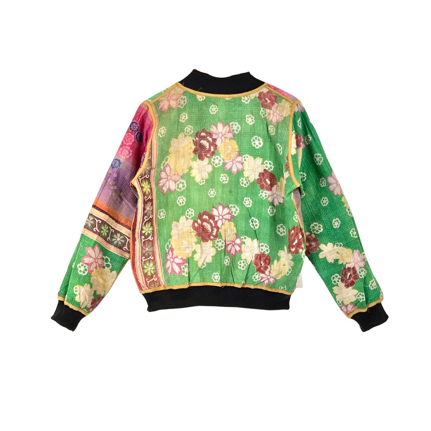 Sophia Reversible Kantha Bomber - New Leaf - M