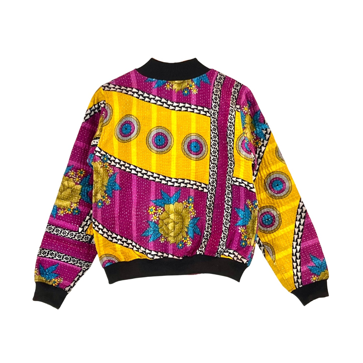 Sophia Reversible Kantha Bomber - Grateful Gathering - XS