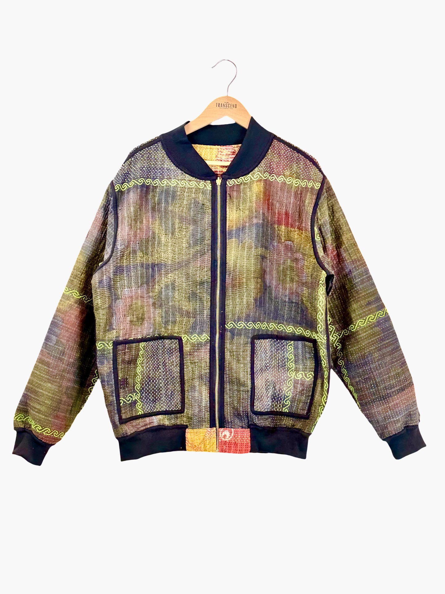MEN'S Reversible Kantha Bomber - Lior - XL