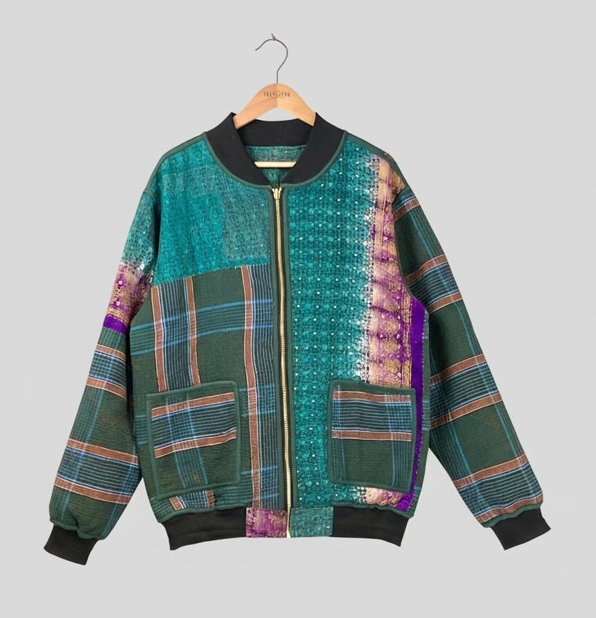 MEN'S Reversible Kantha Bomber - Kairo - XL