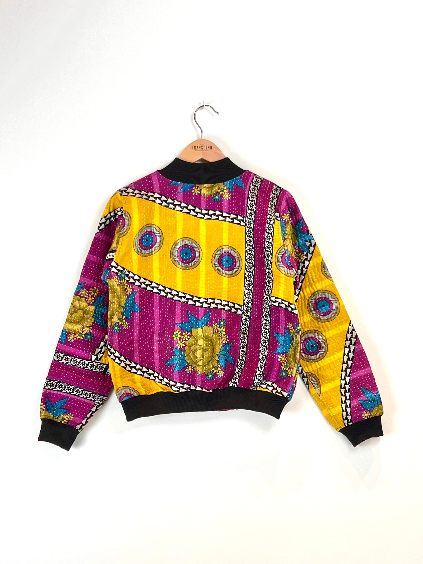 Sophia Reversible Kantha Bomber - Grateful Gathering XS