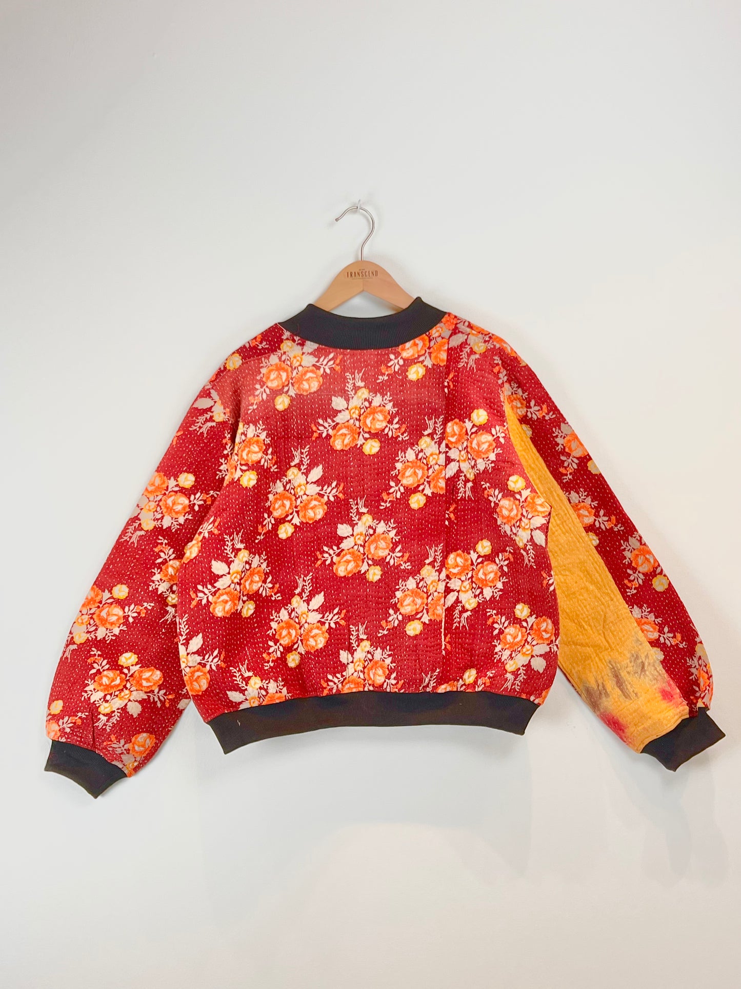Sophia Reversible Kantha Bomber - Festive Floral - XXL