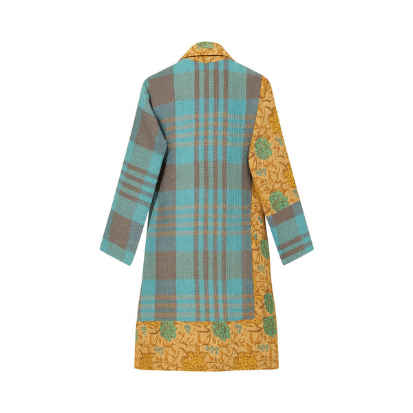 Leila Coat - The Peacock Plaid - M — back