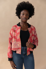 Aisha Reversible Kantha Bomber - M — front 1