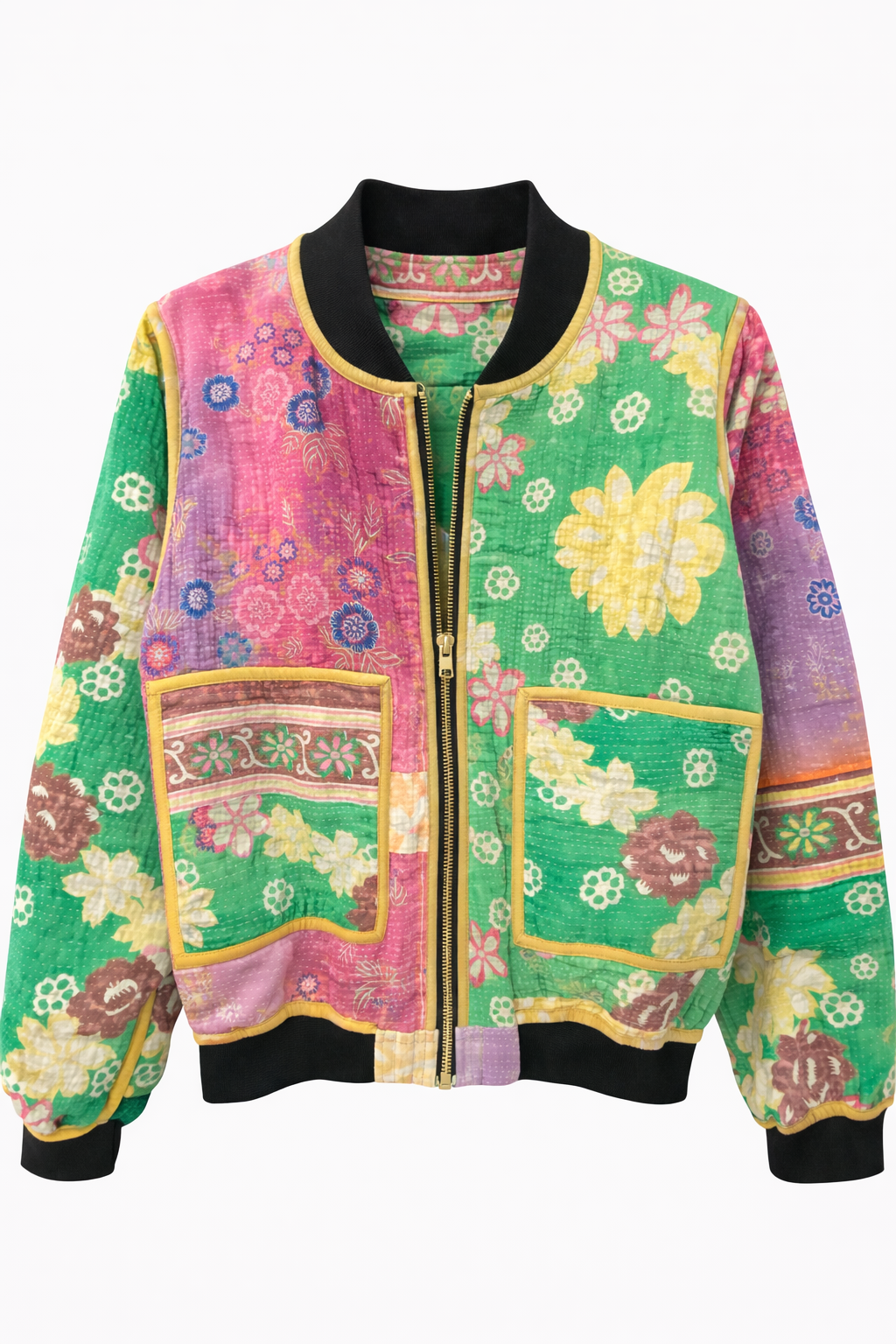 Anisa Reversible Kantha Bomber - M