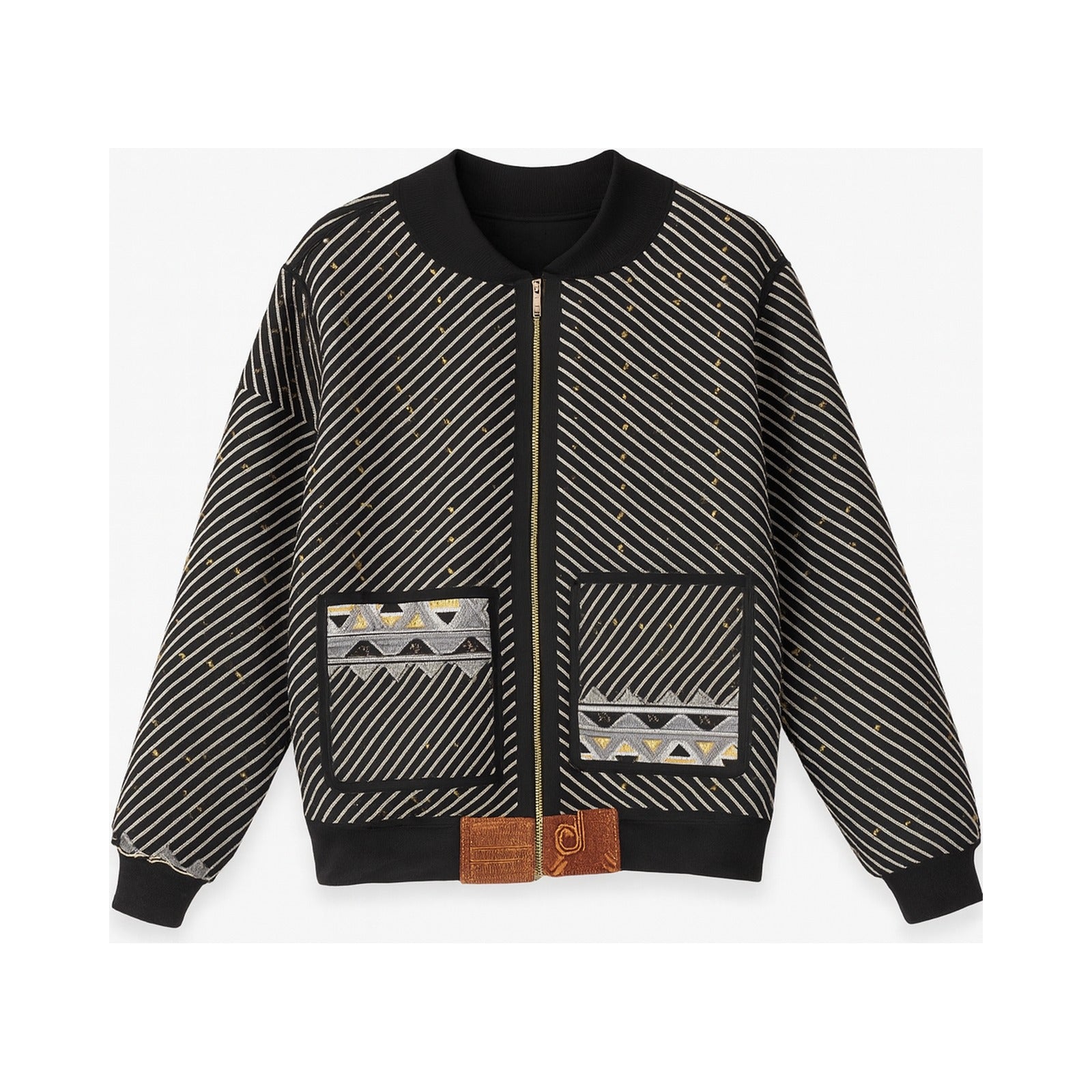 MEN'S Reversible Kantha Bomber - Atlas - S — main side front, flat product shot on white