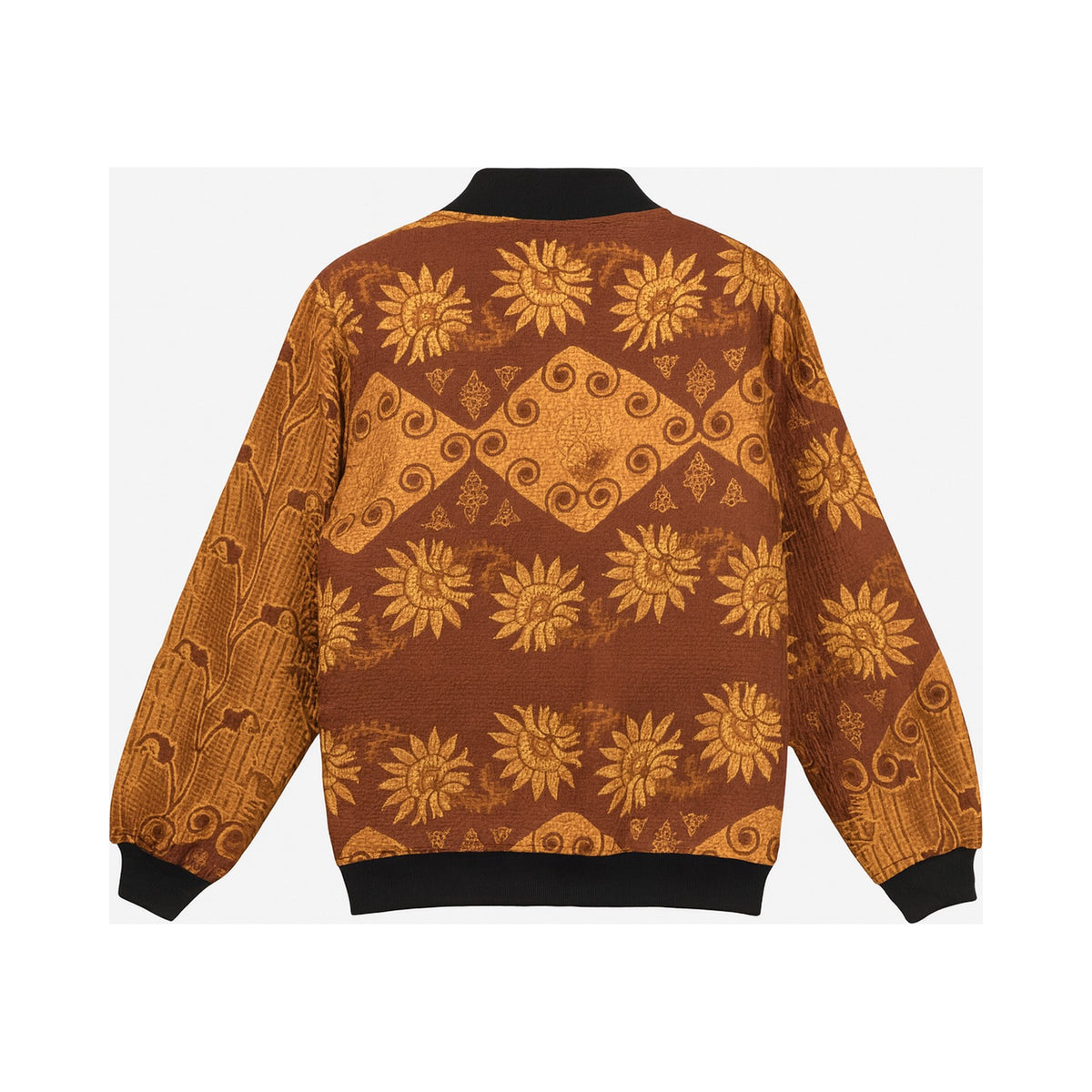 MEN'S Reversible Kantha Bomber - Atlas - S — reversible side back, flat product shot on white