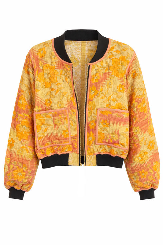 Aurelia Reversible Kantha Bomber - L