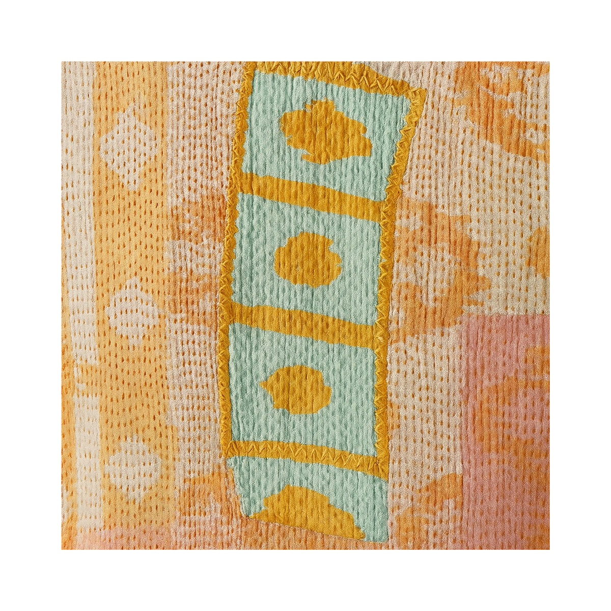 Leila Coat - The Striped Horizon - XL — Embroidery detail