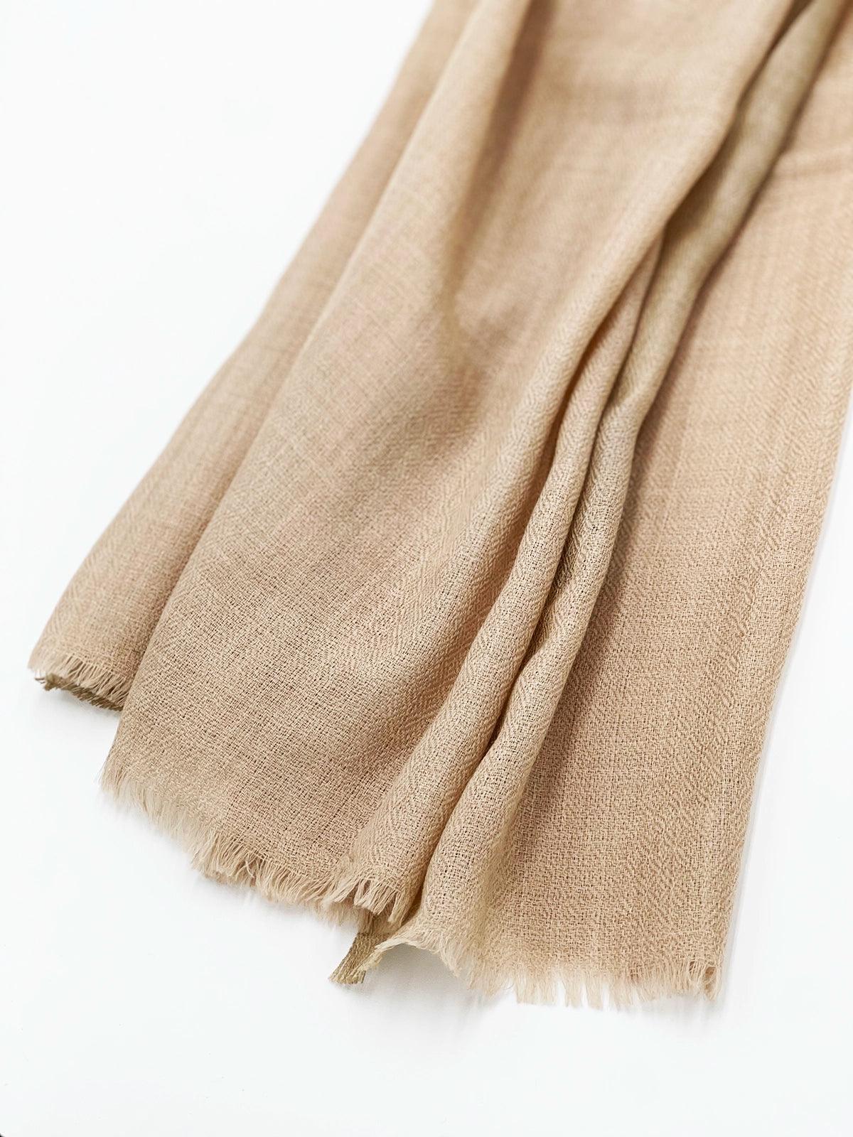 Cashmere Scarf - Self Design GOLD BORDER - Transcend