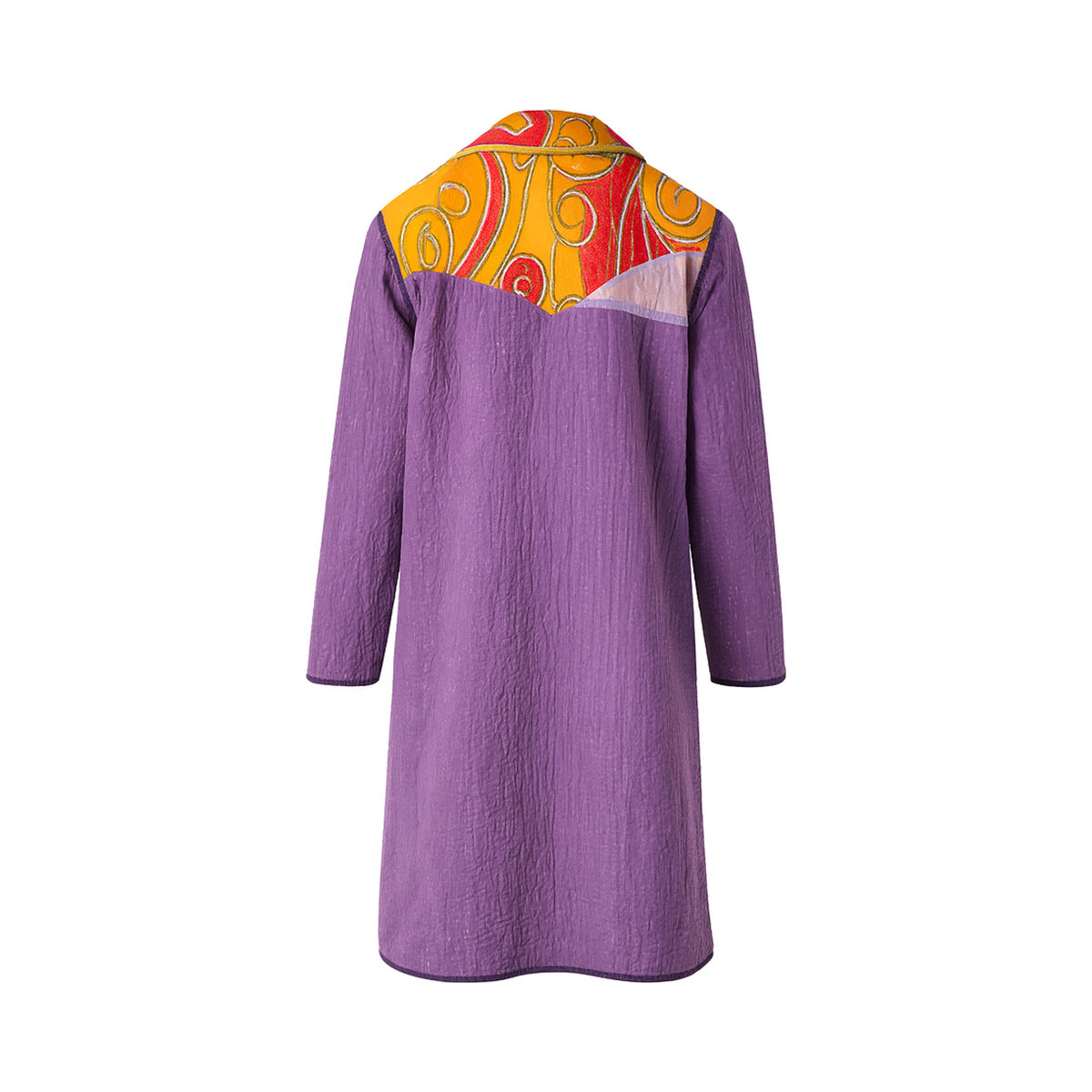 Leila Coat - The Swirling Ember - XL — reversible side, back