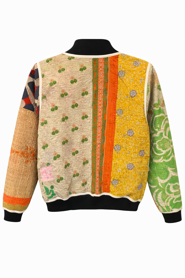 Elara Reversible Kantha Bomber - S