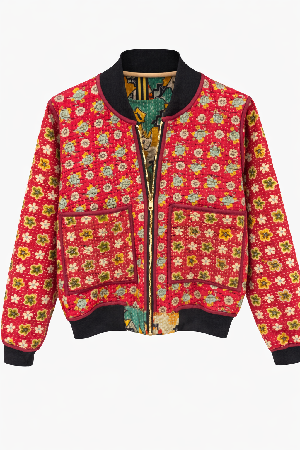 Esme Reversible Kantha Bomber - M