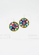 Fair Trade, Hoops/Earrings with Upcycled Cotton Fabric - Transcend 10