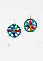 Fair Trade, Hoops/Earrings with Upcycled Cotton Fabric - Transcend 15
