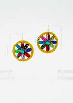Fair Trade, Hoops/Earrings with Upcycled Cotton Fabric - Transcend 18