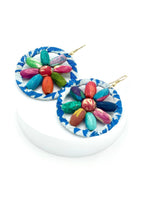 Fair Trade, Hoops/Earrings with Upcycled Cotton Fabric - Transcend 1