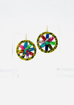 Fair Trade, Hoops/Earrings with Upcycled Cotton Fabric - Transcend 22