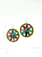 Fair Trade, Hoops/Earrings with Upcycled Cotton Fabric - Transcend 23