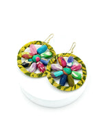 Fair Trade, Hoops/Earrings with Upcycled Cotton Fabric - Transcend 24