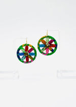 Fair Trade, Hoops/Earrings with Upcycled Cotton Fabric - Transcend 26