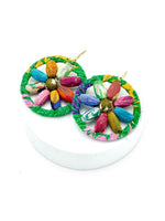 Fair Trade, Hoops/Earrings with Upcycled Cotton Fabric - Transcend 27
