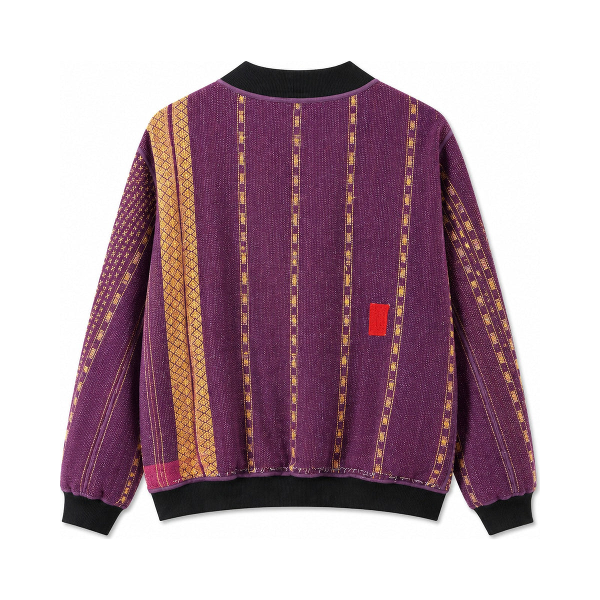 MEN'S Reversible Kantha Bomber - Fardin - XL — main side back, flat product shot on white