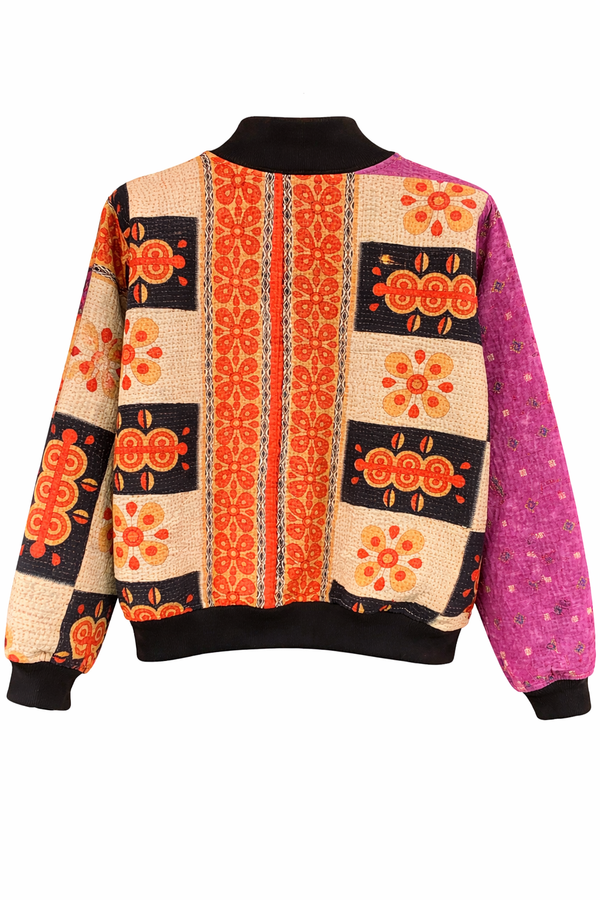 Farheena Reversible Kantha Bomber - M